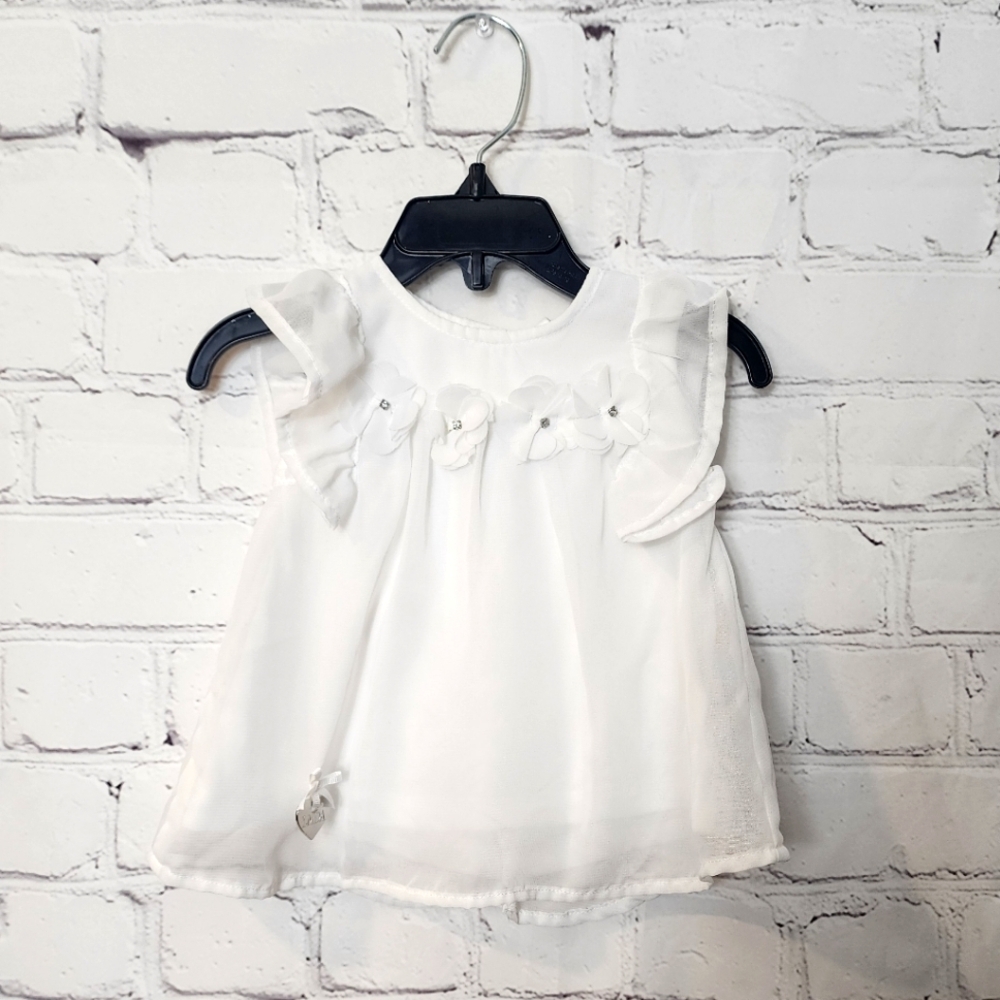 Limonada baby girl white dress size 9M